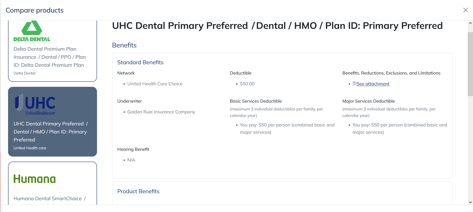 Comparing Insurance Plans